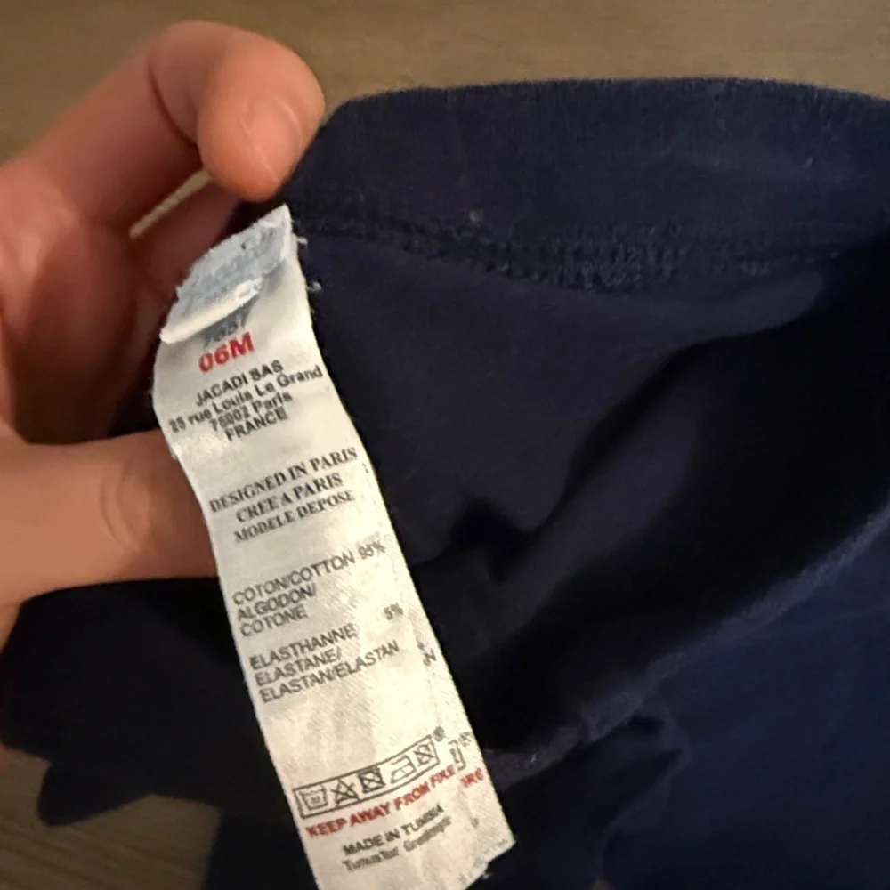 Jacadi baby navy cotton leggings size 6 months